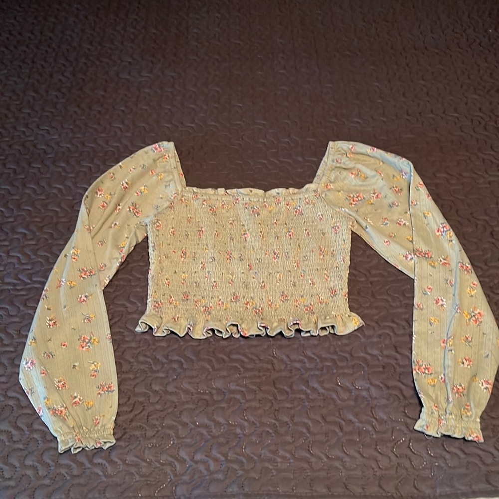 Light green crop top